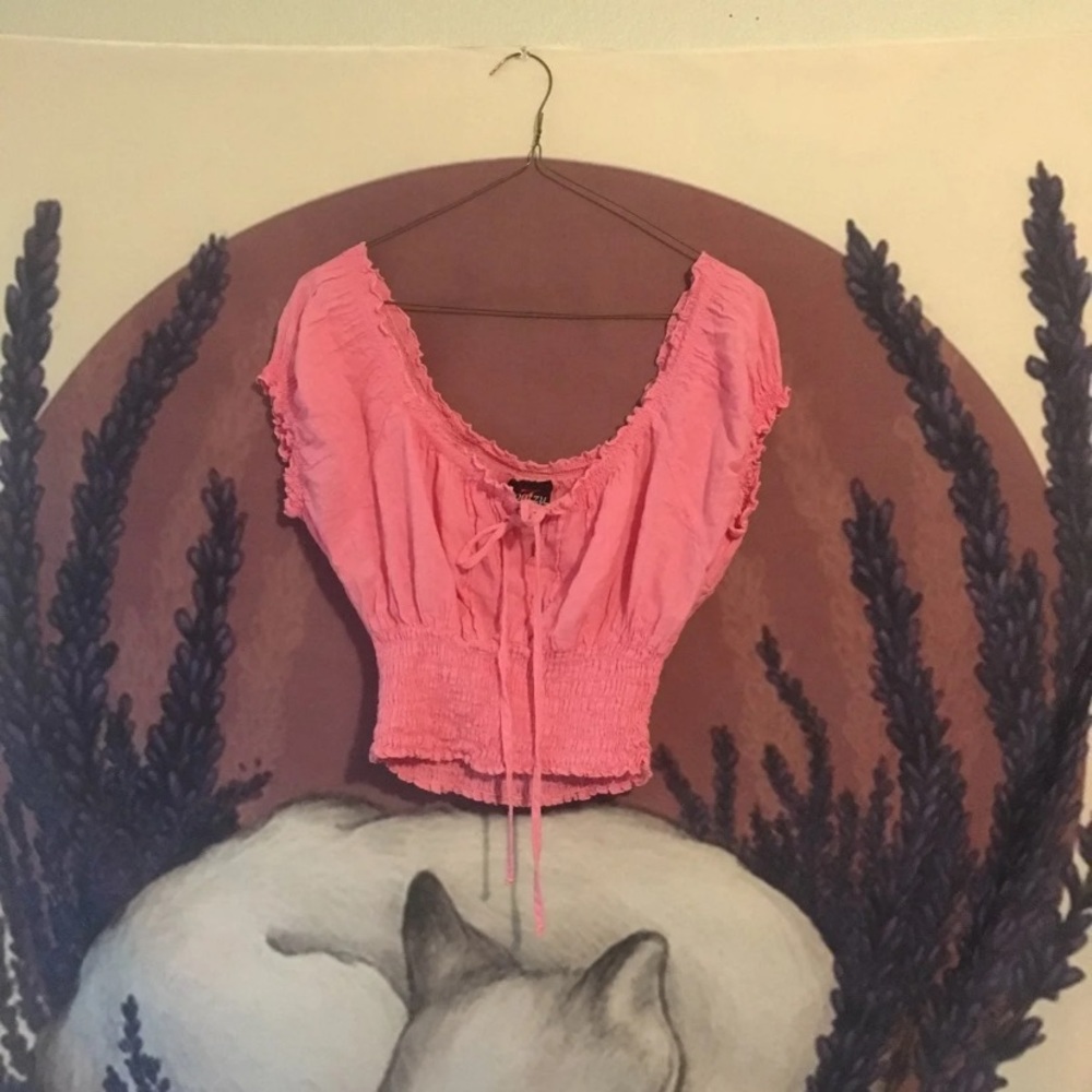 Pink off the shoulder top